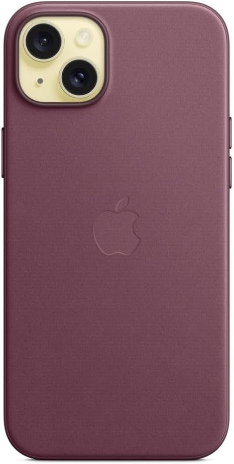 APPLE - iPhone 15 FineWoven Case with MagSafe - Mulberry