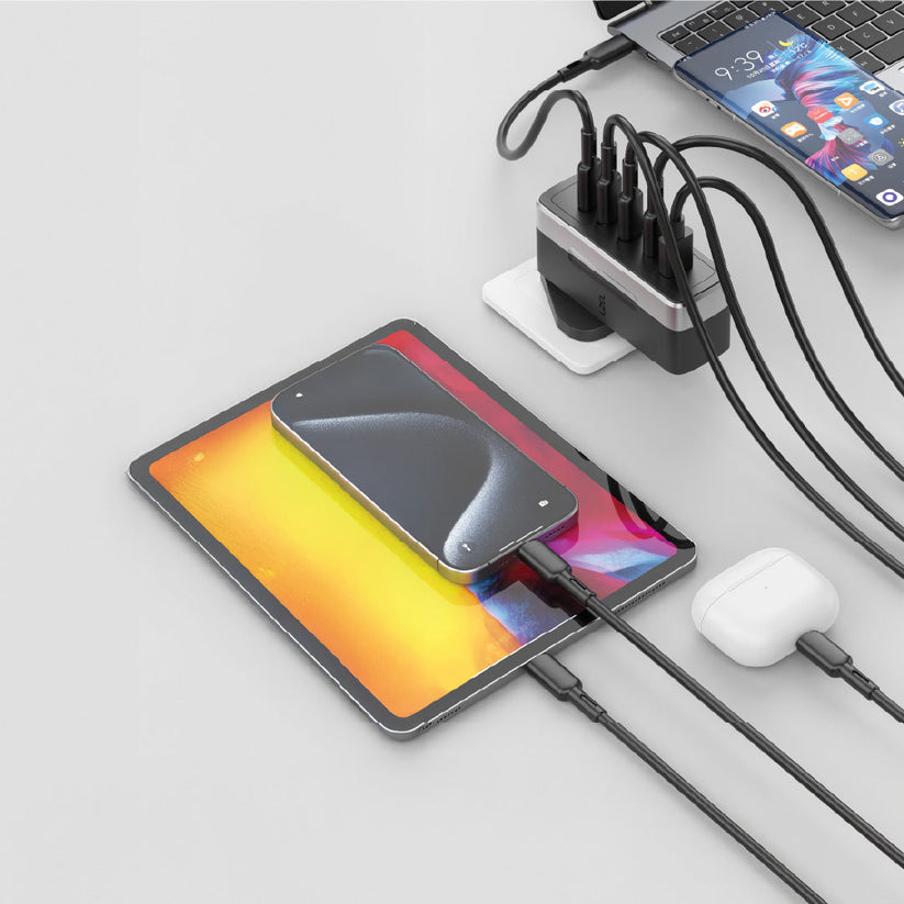 LZEL VoltixWorld 75W GaN Multi Port Travel Adapter - Black