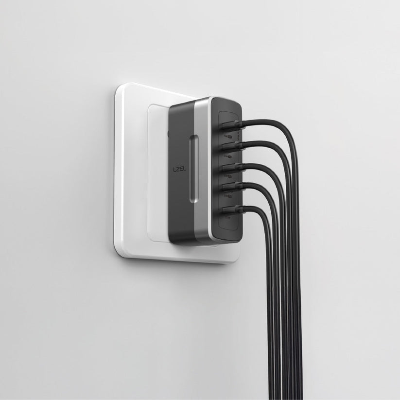 LZEL VoltixWorld 75W GaN Multi Port Travel Adapter - Black