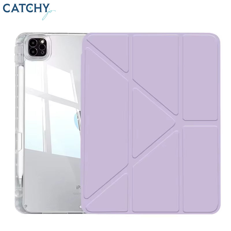 Leather Clear PU Leather Anti-drop Magnetic iPad Case