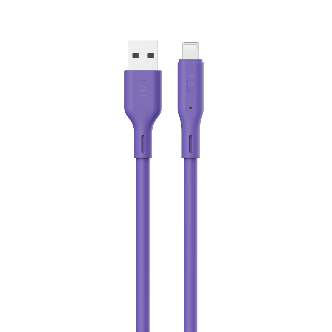 LZEL Celeris Silox CXL Soft Silicone USB-A to Lightning Cable, 480Mbps, 15W Max, 2m