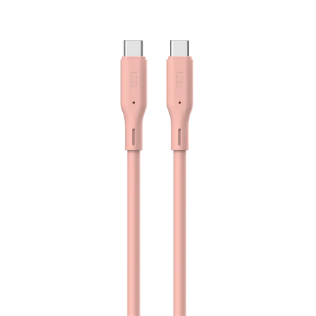 كابل LZEL Celeris Silox CXL من السيليكون الناعم USB-C إلى USB-C، 480 ميجابت في الثانية، 240 واط كحد أقصى، 1 متر