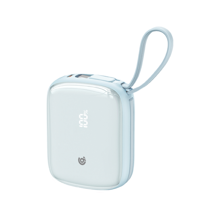 90 Percent Primflux Mini 22.5W Dual Built-In Cables Power Bank Powerdelivery Qc 3.0 | Usb-C & Lightning | Blue