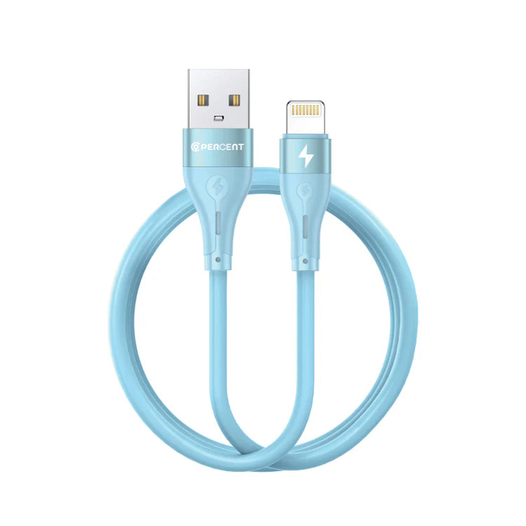 90PERCENT VOLTALINE 90SERIES USB A TO LIGHTNING SILICON CABLE 1M