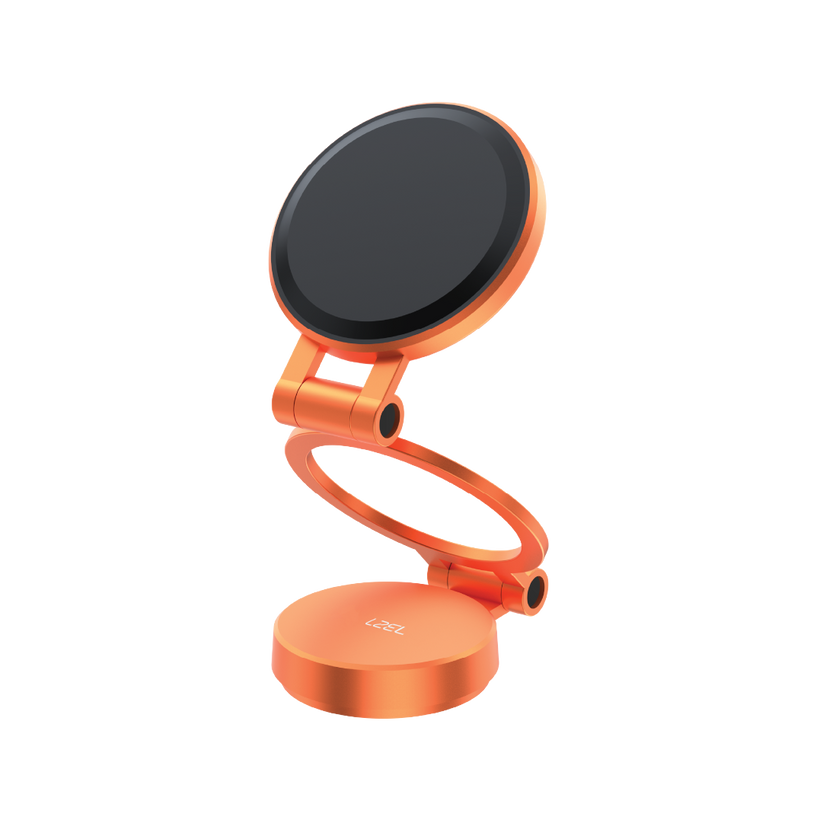 LZEL 360° Magnetic Suction Phone Holder with Three-Axis Adjustable Angle – Orange