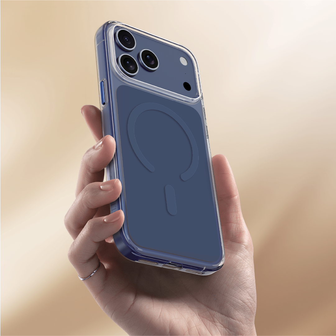 Asli Global Magtrox Neo Scratch-Resistant Transparent Magsafe Case For IPhone 17 Pro Max - Blue