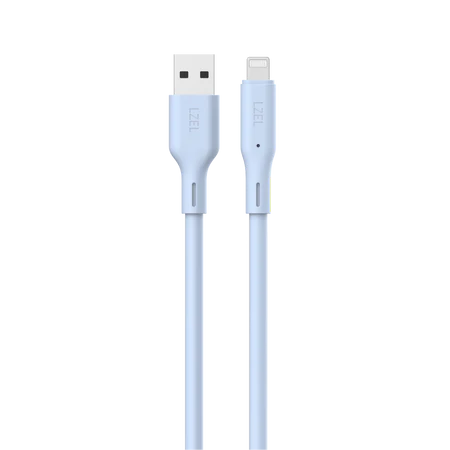 LZEL Celeris Silox CXL Soft Silicone USB-A to Lightning Cable, 480Mbps, 15W Max, 2m