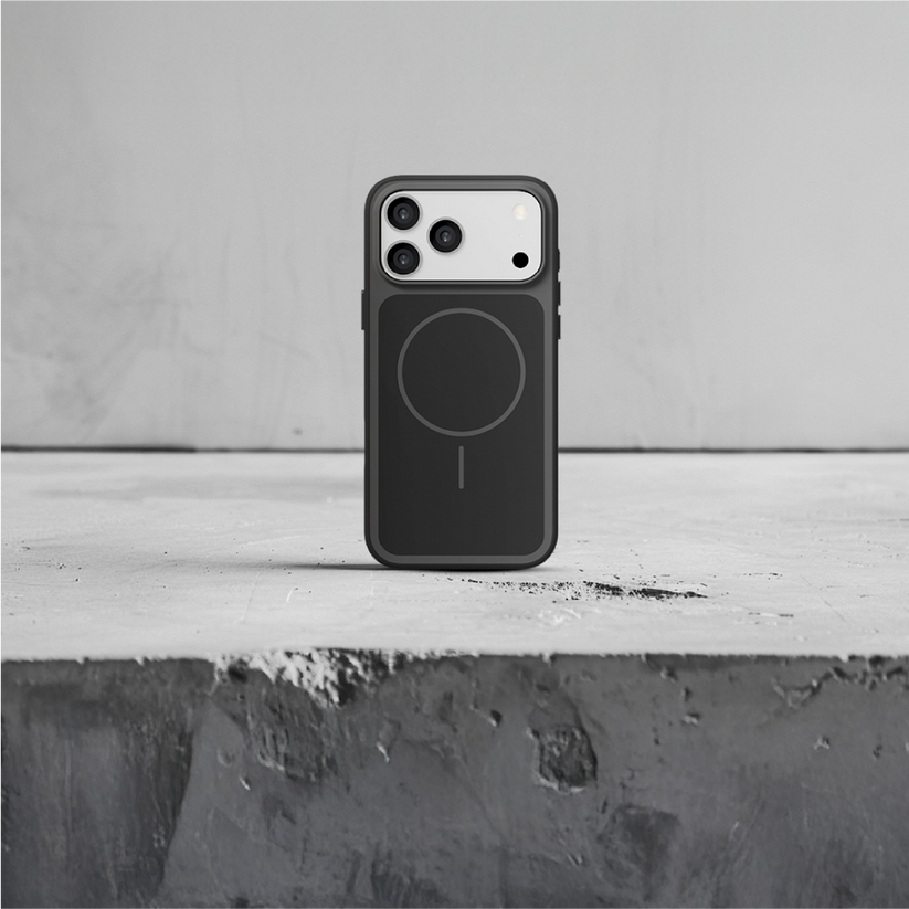 LZEL Regular Magsafe Ring Pattern Case For IPhone 17 Pro - Black