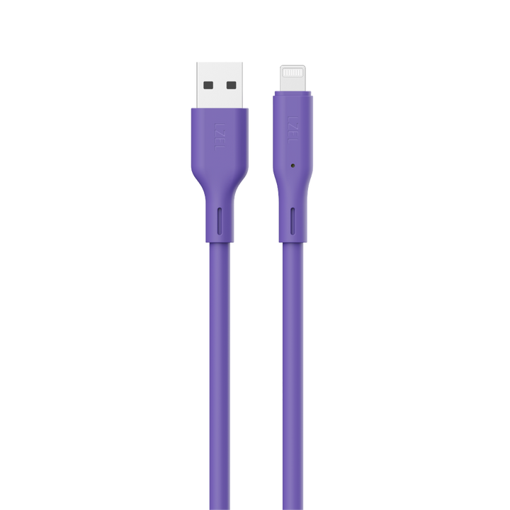 LZEL Celeris Silox CXL Soft Silicone USB-A to Lightning Cable, 480Mbps, 15W Max, 1m