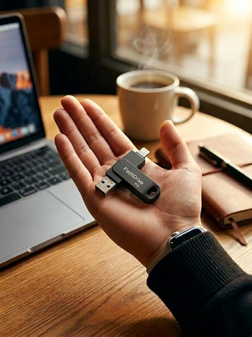 1TB 4-in-1 Flash Drive for iPhone, Android PC High-Speed USB Pen Drive with Lightning Type-C Micro USB Connector