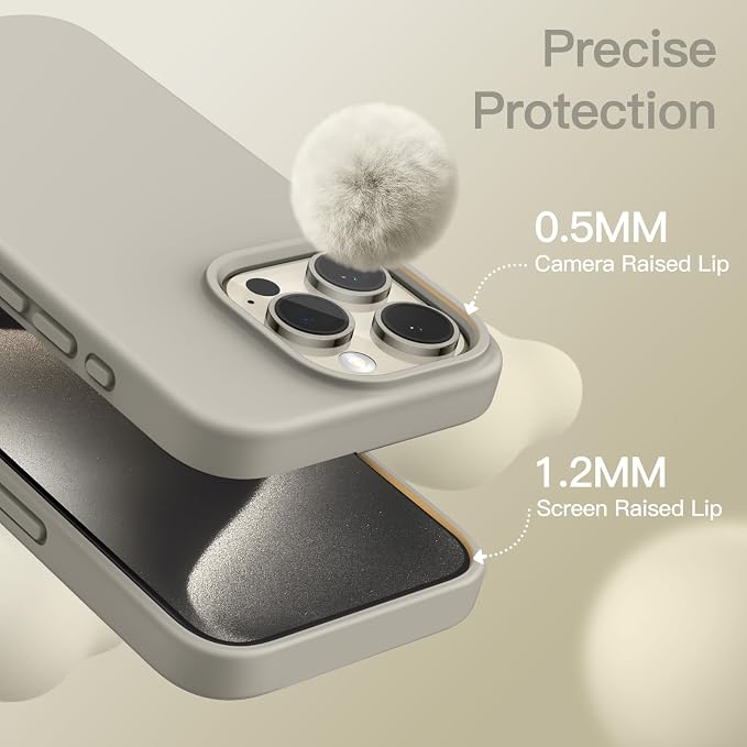 APPLE-iPhone 15 Pro Silicone MagSafe Back Cover with Soft Logo – Clay