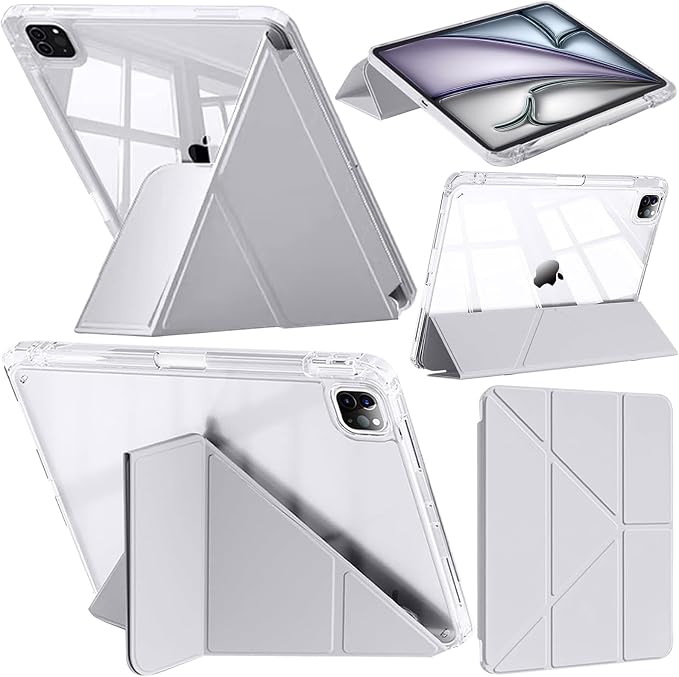 Leather Clear PU Leather Anti-drop Magnetic iPad Case