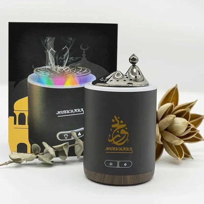 Smart Electric Bakhoor Car Diffuser & Purifier with Ambient Light