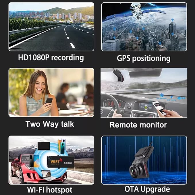 Dual Dash Cam 4G LTE Front and Rear Cam for Cars 1080P Car Camera Driving Recorder