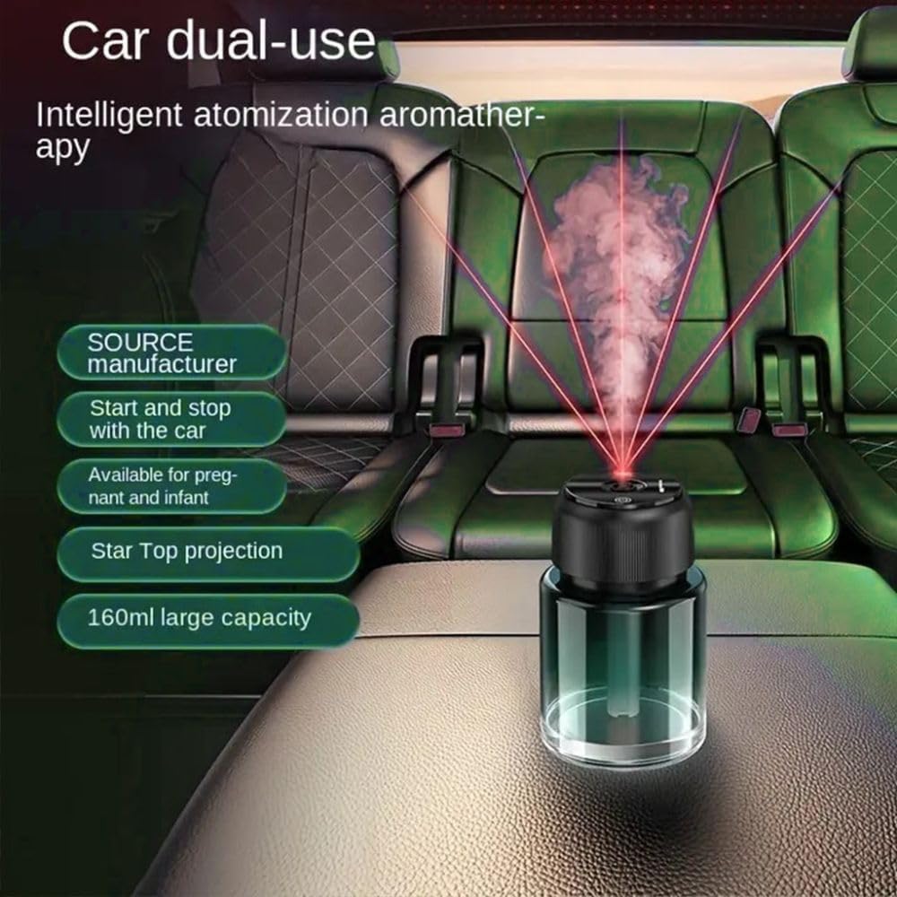 Smart Car Fragrance Diffuser 160ml with LED Light