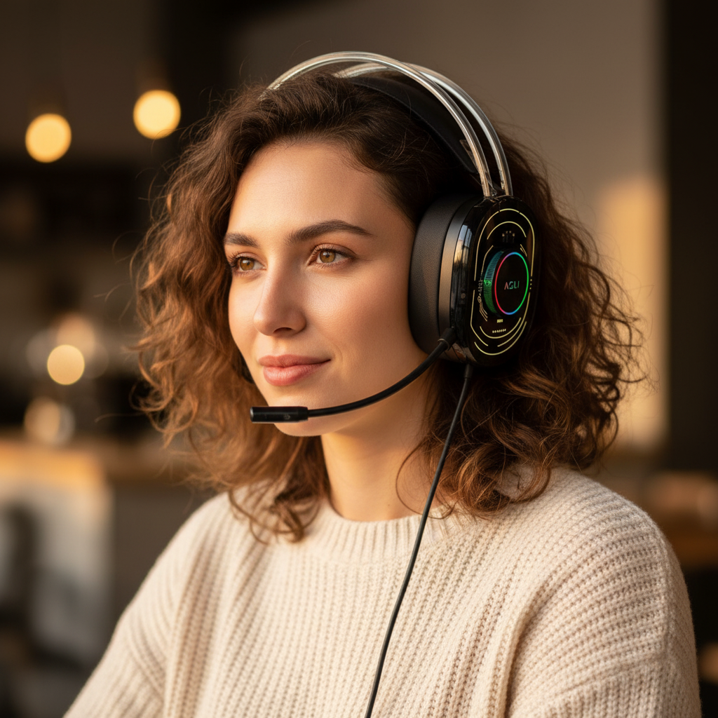 Asli Global EvoStrike G3 Over-Ear Wired Headphone - Black