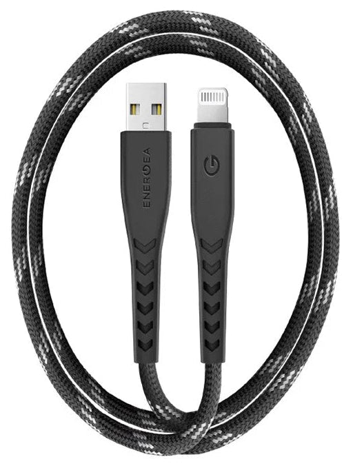 ENERGEA Nyloflex - Cable Charge And Sync Tough Lightning C89 Mfi - 1.5M - Black