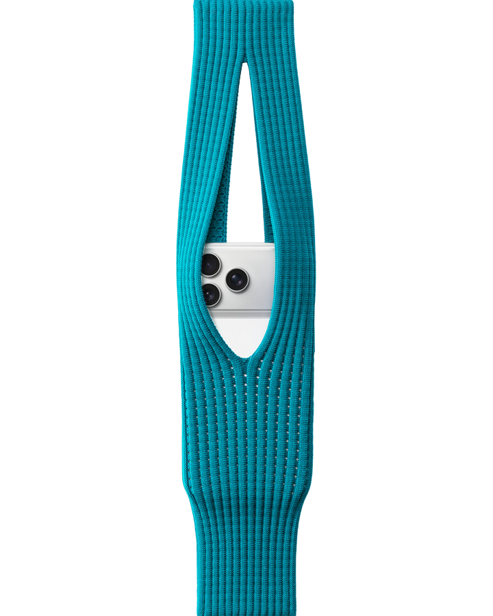 Phone Pocket with Strap – Stretch Knit Wearable iPhone Holder 40 cm | Peacock