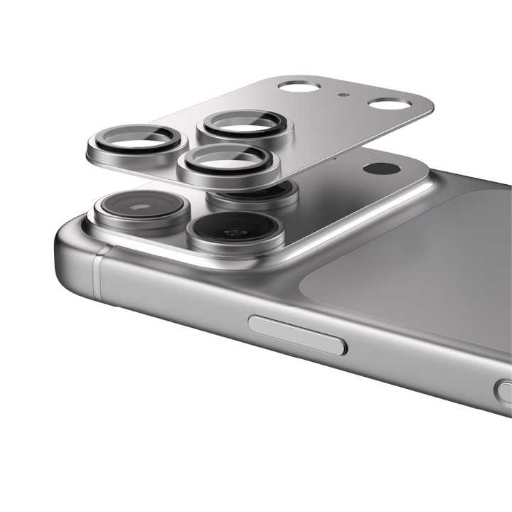 Asli  Global Armorlens Series Metal Tempered Glass Camera Lens Protector For IPhone 17 Pro | Silver