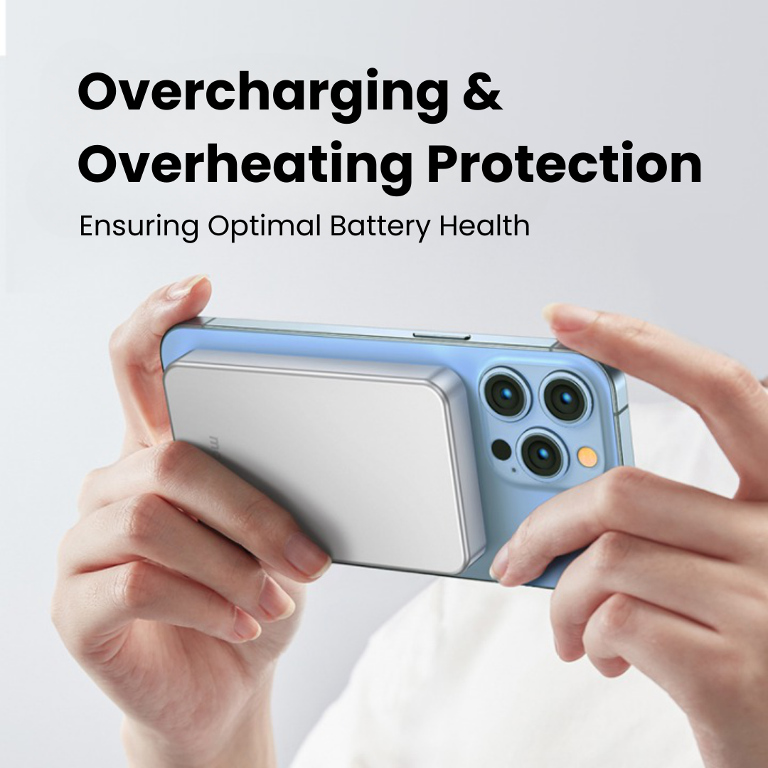 Momax Q.mag Power6 5000 Magnetic Wireless Battery Pack - Silver