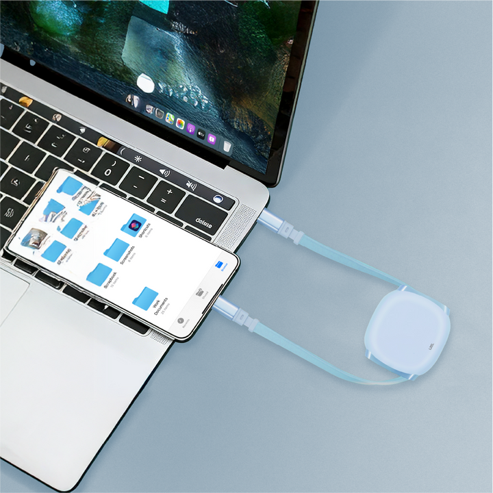 LZEL Fluxlink 100 Usb-C 100W Fast Charging Cable With Data Transfer - Blue