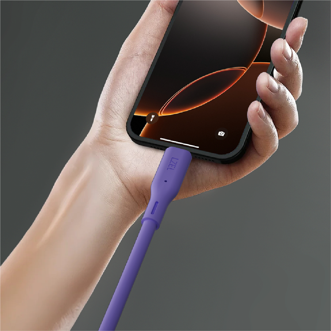 LZEL Celeris Silox CXL Soft Silicone USB-A to USB-C Cable, 480Mbps, 15W Max, 1m