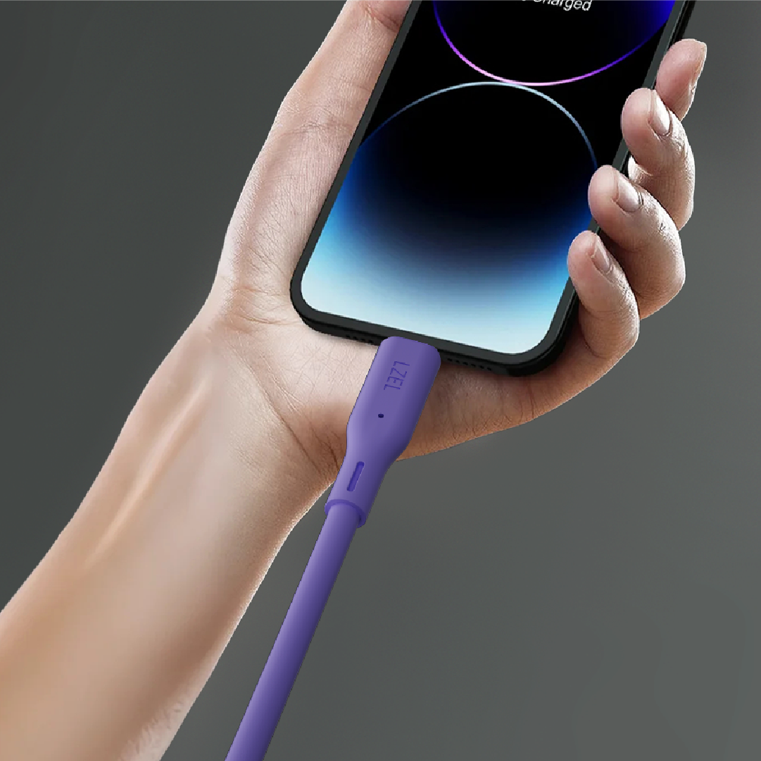 LZEL Celeris Silox CXL Soft Silicone USB-C to Lightning Cable, 480Mbps, 60W Max, 2m
