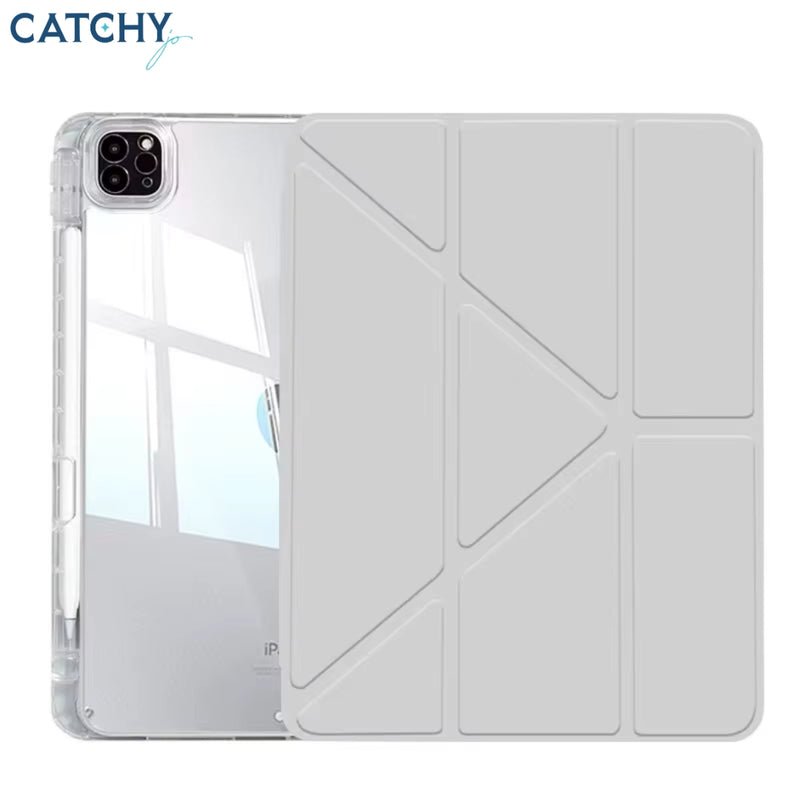 Leather Clear PU Leather Anti-drop Magnetic iPad Case
