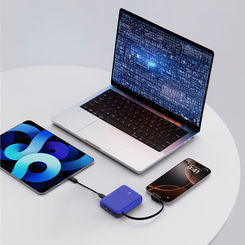 LZEL PrimeBrio 5K Mini PD Power Bank – 5000mAh, 20W, Built-in Type-C Cable