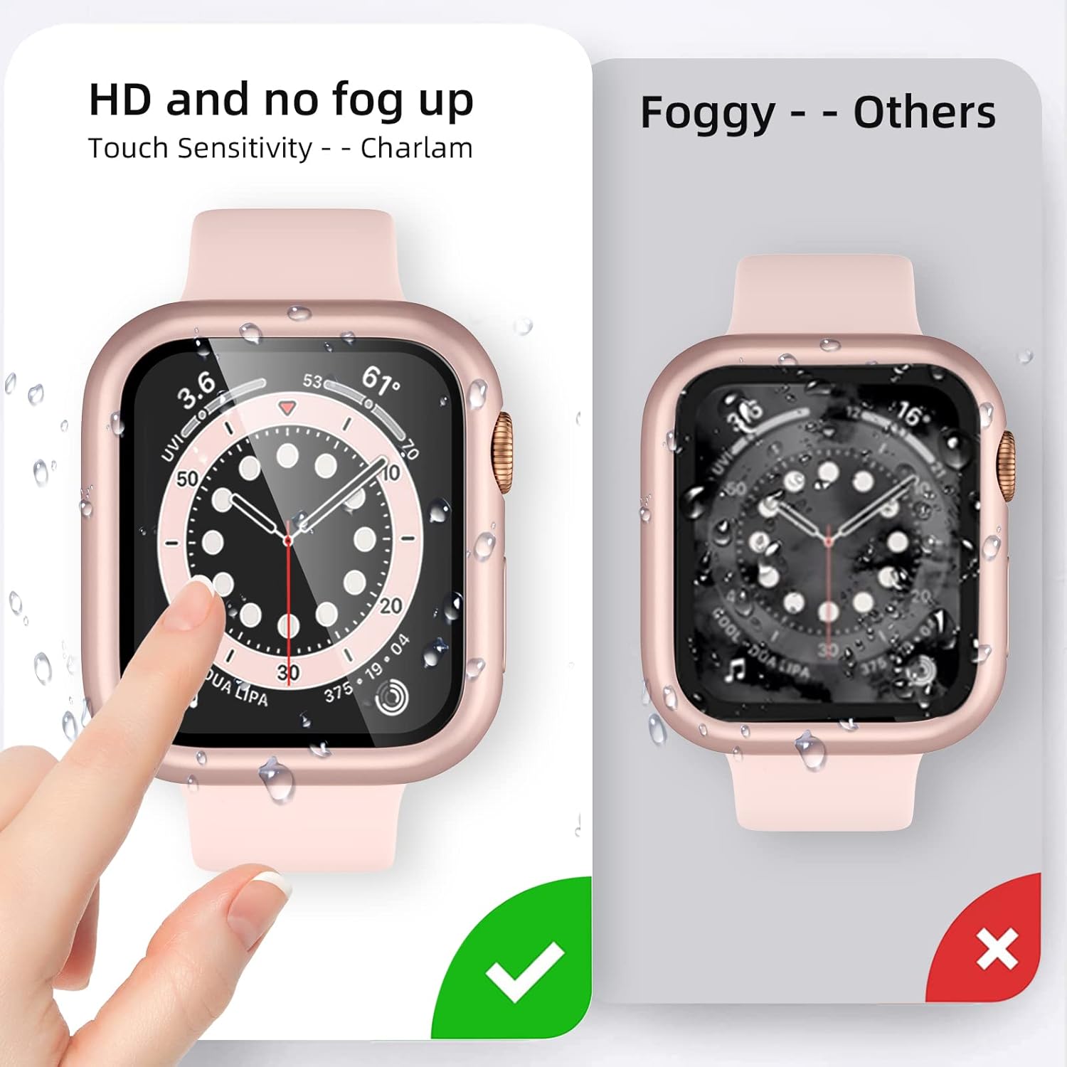 Anank Glass Protector For Apple Watch S7 45mm - White