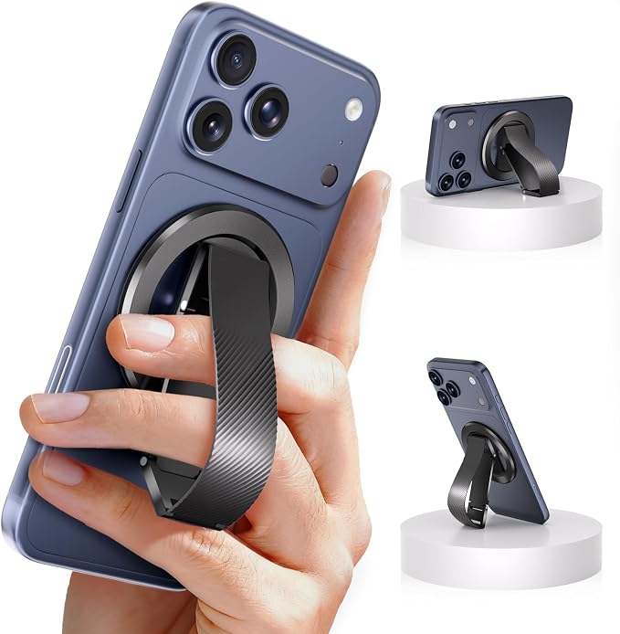 Magnetic Phone Stand Ring Holder for Mag Safe - Black