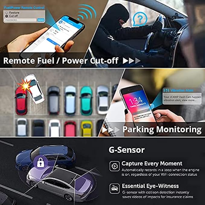 Dual Dash Cam 4G LTE Front and Rear Cam for Cars 1080P Car Camera Driving Recorder