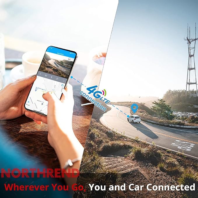 Dual Dash Cam 4G LTE Front and Rear Cam for Cars 1080P Car Camera Driving Recorder