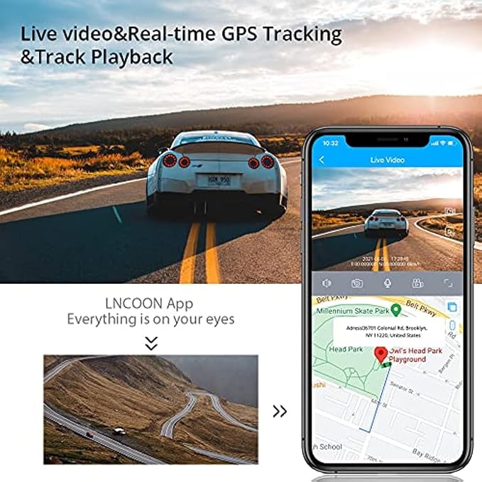 Dual Dash Cam 4G LTE Front and Rear Cam for Cars 1080P Car Camera Driving Recorder