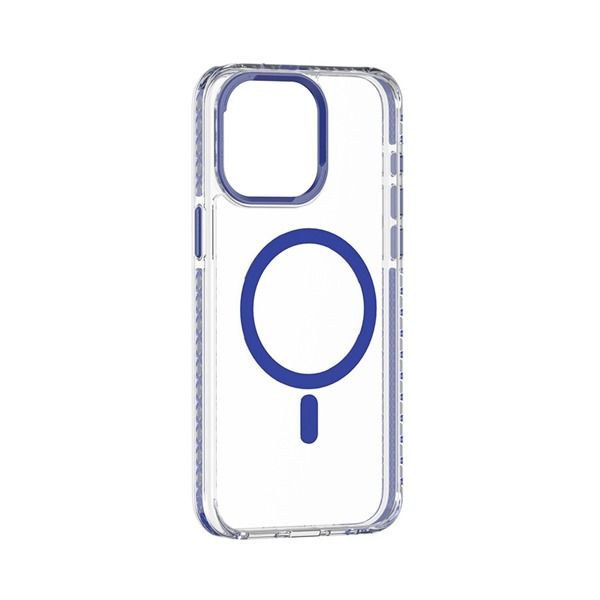 ZGA iPhone 15 Pro Protective Case with Camera Metal Frame Blue