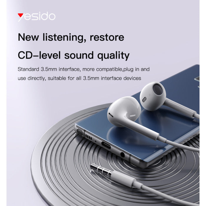 YESIDO-AUX EAR PHONES WHITE