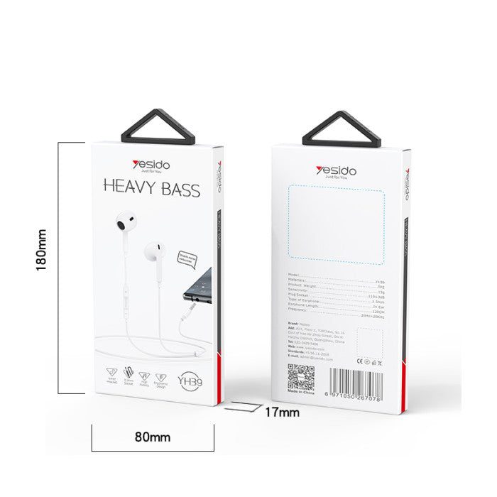 YESIDO-AUX EAR PHONES WHITE