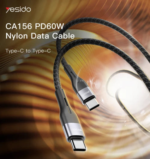 YESIDO-USB C To Type C Cable 60W 1M