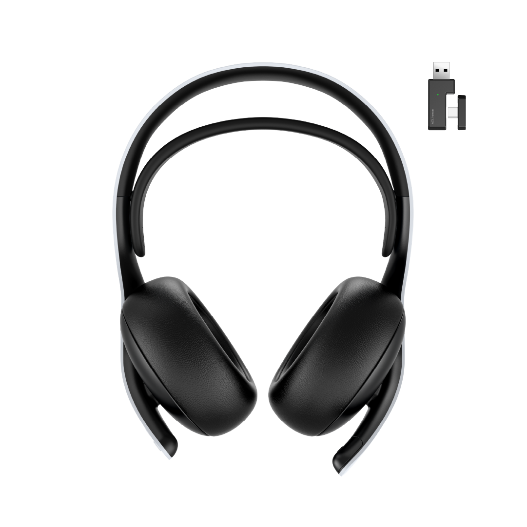 Asli Global Wavetune Series High-Performance 2.4G Wireless Tri-Mode Gaming Headset - White