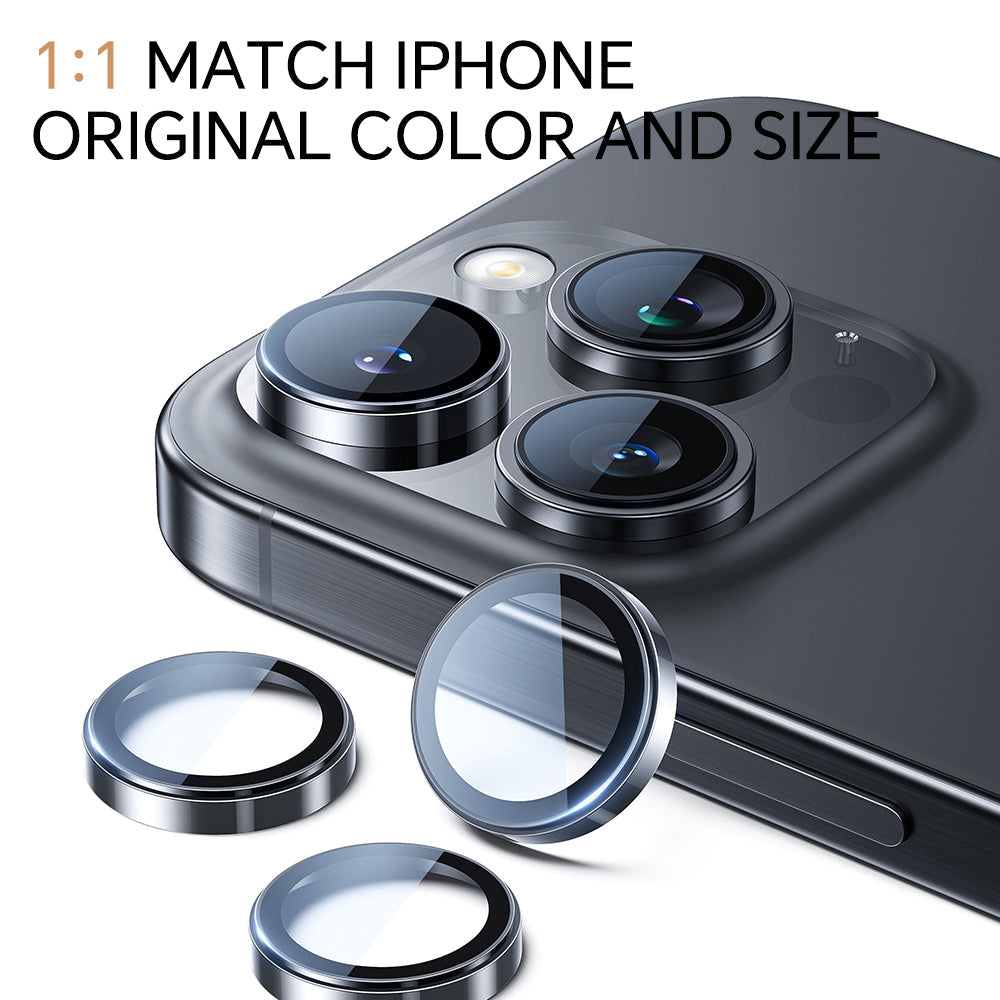 Asli Edgeguard Series 9h Hardness Hd Corning Camera Glass For Iphone 16 Pro/16 Pro Max - Desert Gold