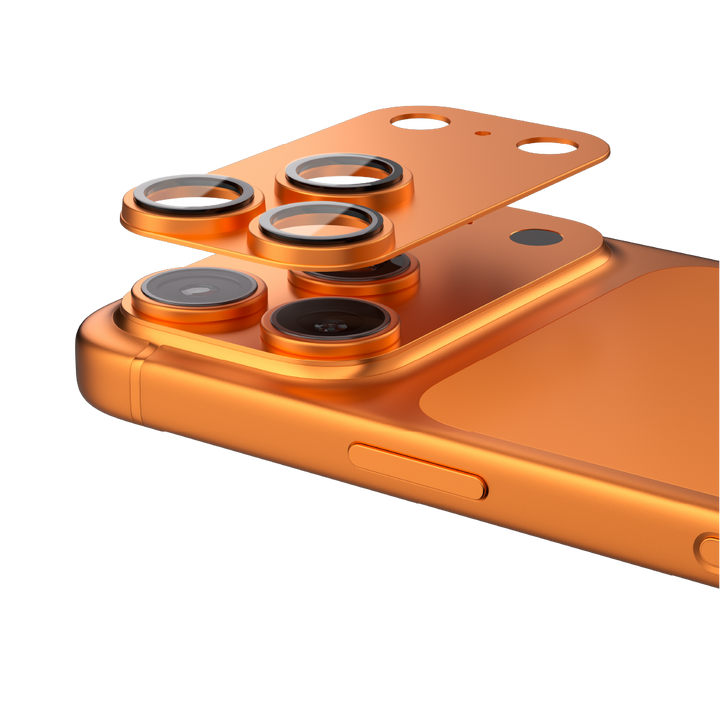 Asli  Global Armorlens Series Metal Tempered Glass Camera Lens Protector For IPhone 17 Pro Max | Orange