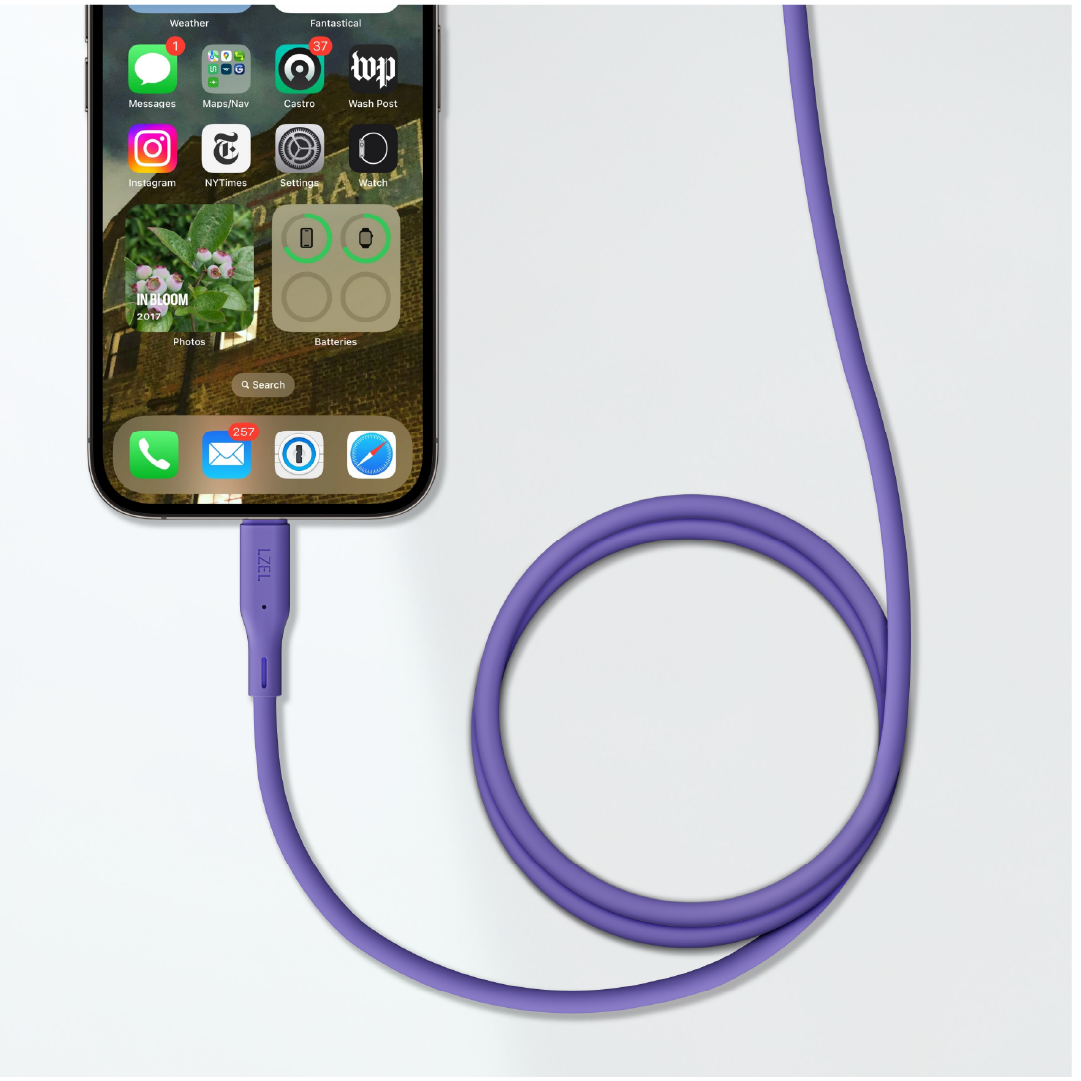 LZEL Celeris Silox CXL Soft Silicone USB-C to Lightning Cable, 480Mbps, 60W Max, 1m