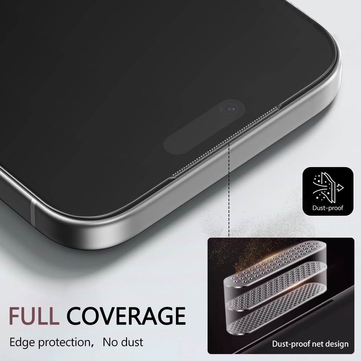 Asli Global E-Touch Shield Premium Glass With Applicator for iPhone Air - Privacy