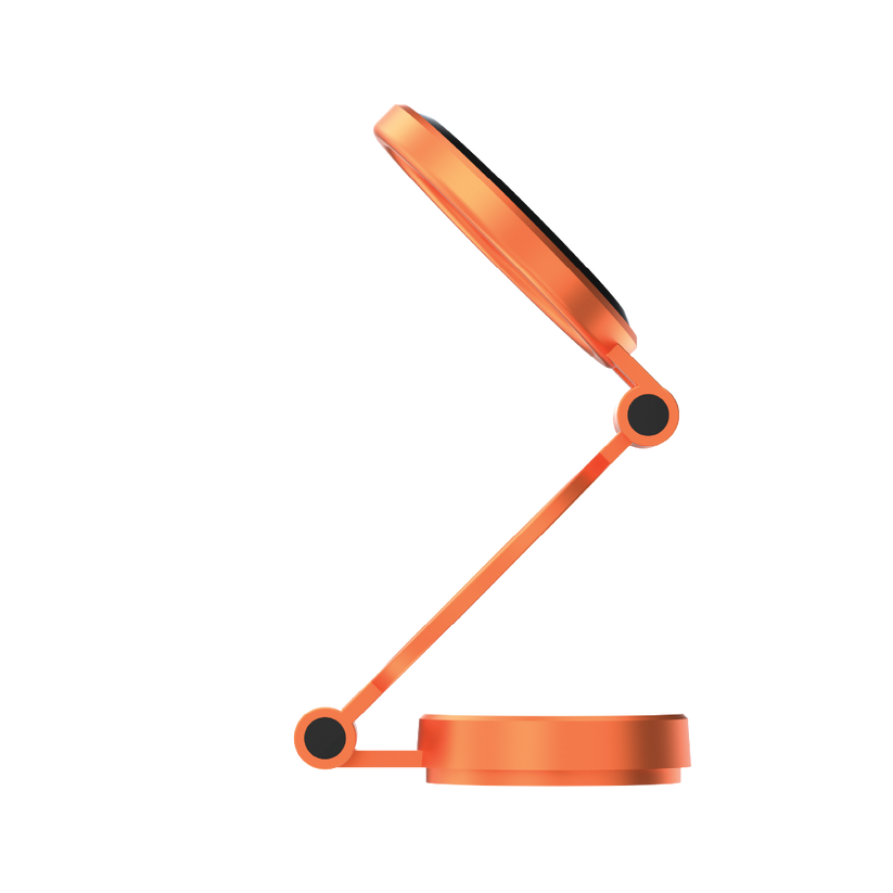 LZEL 360° Magnetic Suction Phone Holder with Three-Axis Adjustable Angle – Orange