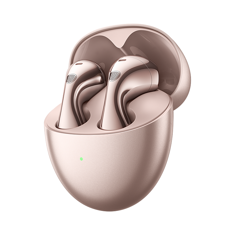 Huawei FreeBuds 6 – Truly Wireless Bluetooth Open-Fit Earbuds with Charging Case + Bundle Offer - Rose Gold