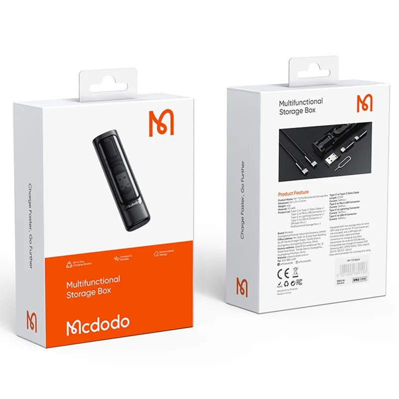 MCDODO-MULTIFUNTIONAL STORAGE BOX CABLE-ALL CHARGE ADAPTERS