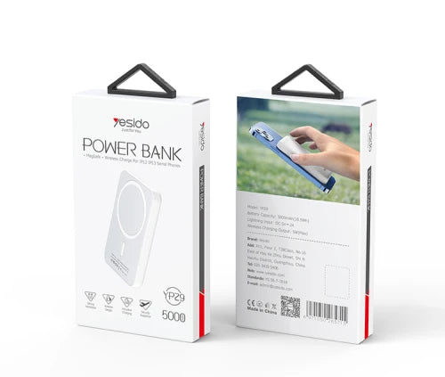 YESIDO-MagSafe Wireless Power Bank 5000mAh