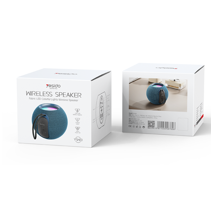 YESIDO-ROUND  WIRELESS SPEAKER