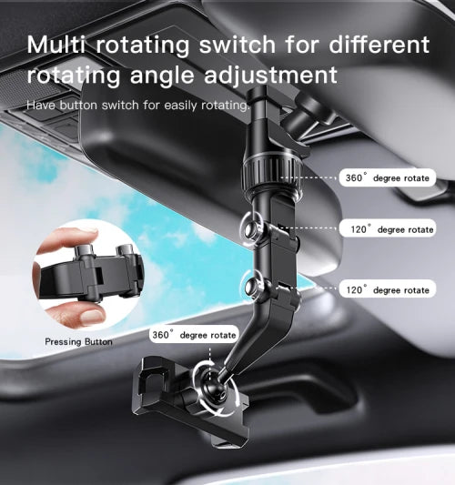 YESIDO-CAR CENTER MIRROR PHONE HOLDER