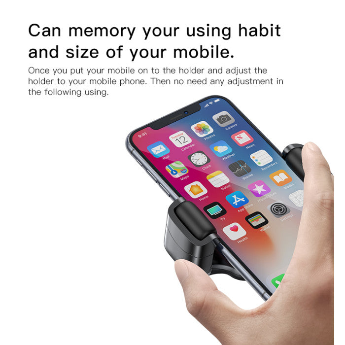 YESIDO-Car AC Phone Holder with Lock Bracket